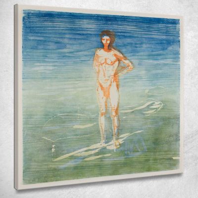 Uomo Che Fa Il Bagno 1899 Edvard Munch em185 quadro stampa su tela