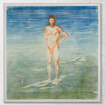 Man Bathing 1899 Edvard Munch, em185 canvas print