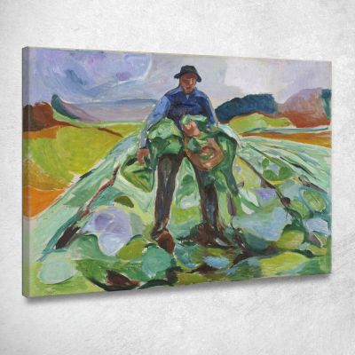 L'Uomo Nel Campo Di Cavoli Edvard Munch em186 quadro stampa su tela
