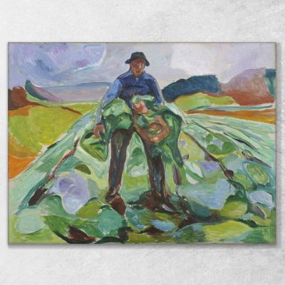 Hombre En El Campo De Coles Edvard Munch, em186 cuadro en lienzo