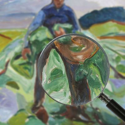 L'Uomo Nel Campo Di Cavoli Edvard Munch em186 quadro stampa su tela L'Uomo Nel Campo Di Cavoli Edvard Munch em186 quadro stampa su tela