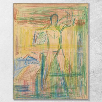 L'Uomo Agisce Edvard Munch em188 quadro stampa su tela