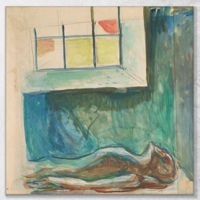 Die Leiche Eines Mannes Liegt Auf Dem Autopsietisch Edvard Munch, em189 drucken auf leinwand
