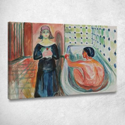 Marat Al Bagno E Charlotte Corday Edvard Munch em190 quadro stampa su tela