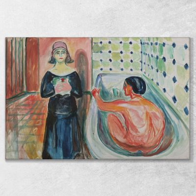 Marat Al Bagno E Charlotte Corday Edvard Munch, em190 quadro stampa su tela