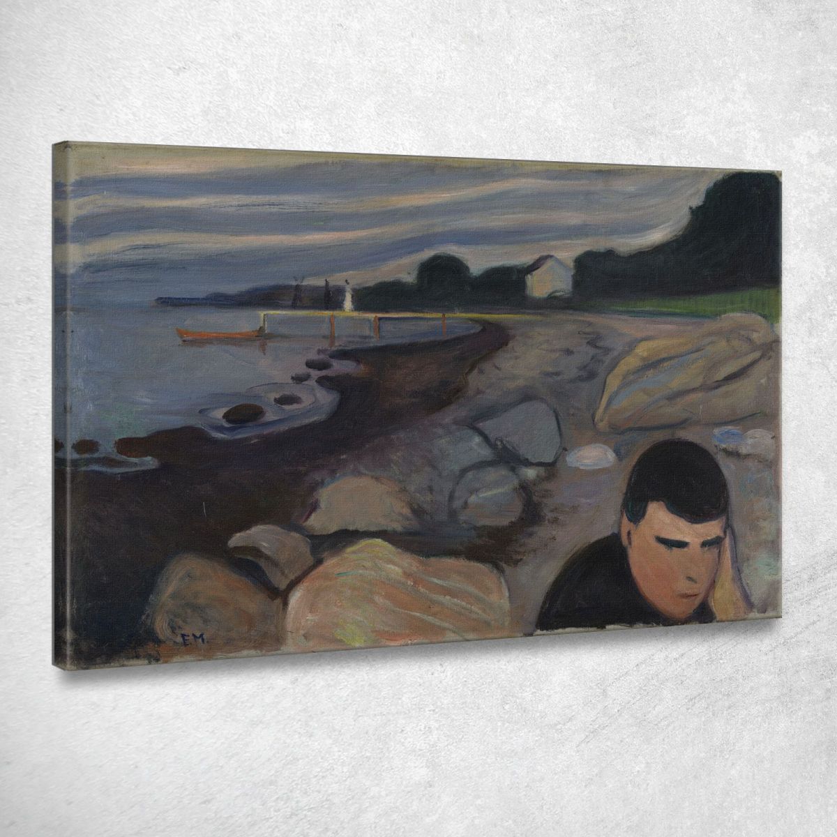 Malinconia Edvard Munch em195 quadro stampa su tela Malinconia Edvard Munch em195 quadro stampa su tela