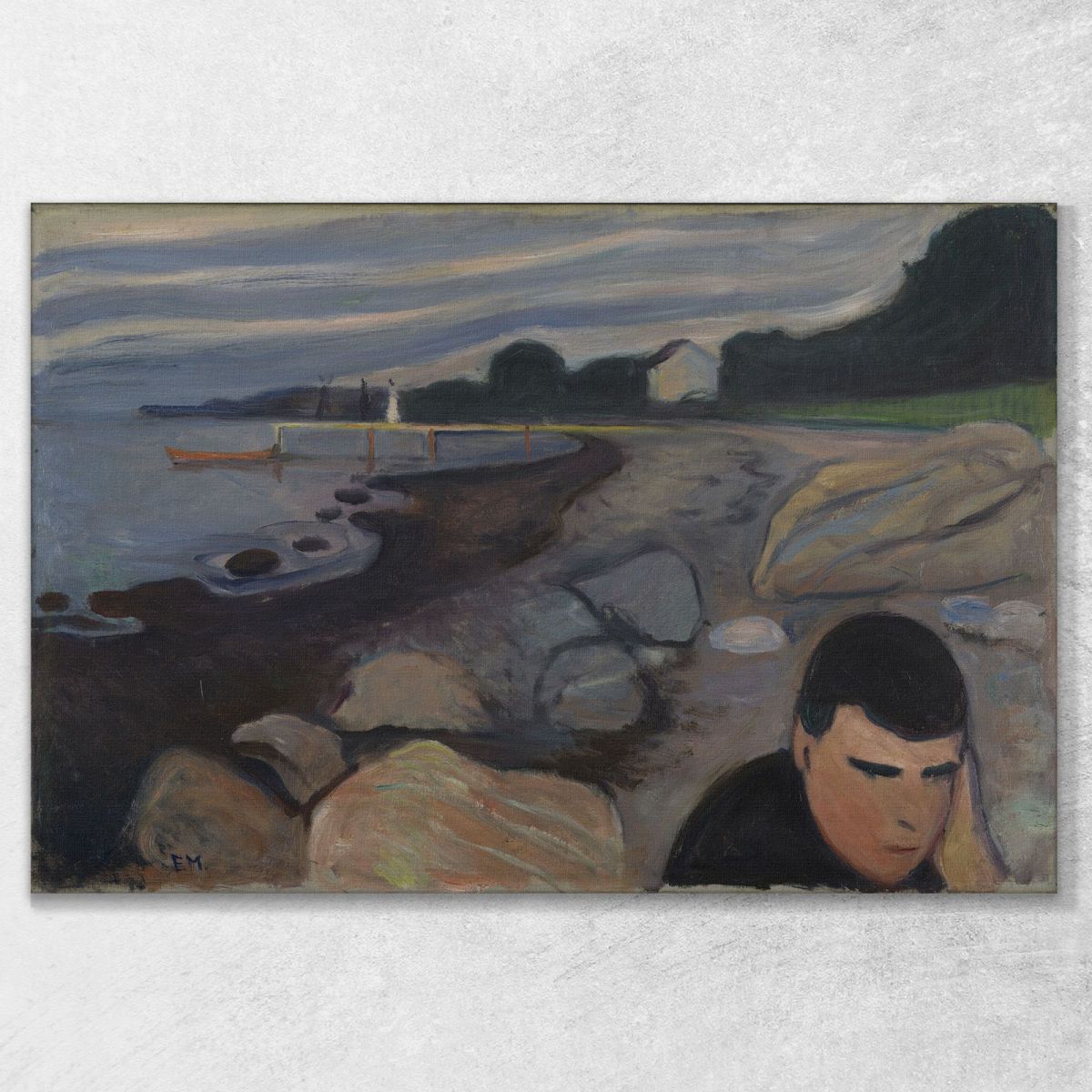 Malinconia Edvard Munch em195 quadro stampa su tela
