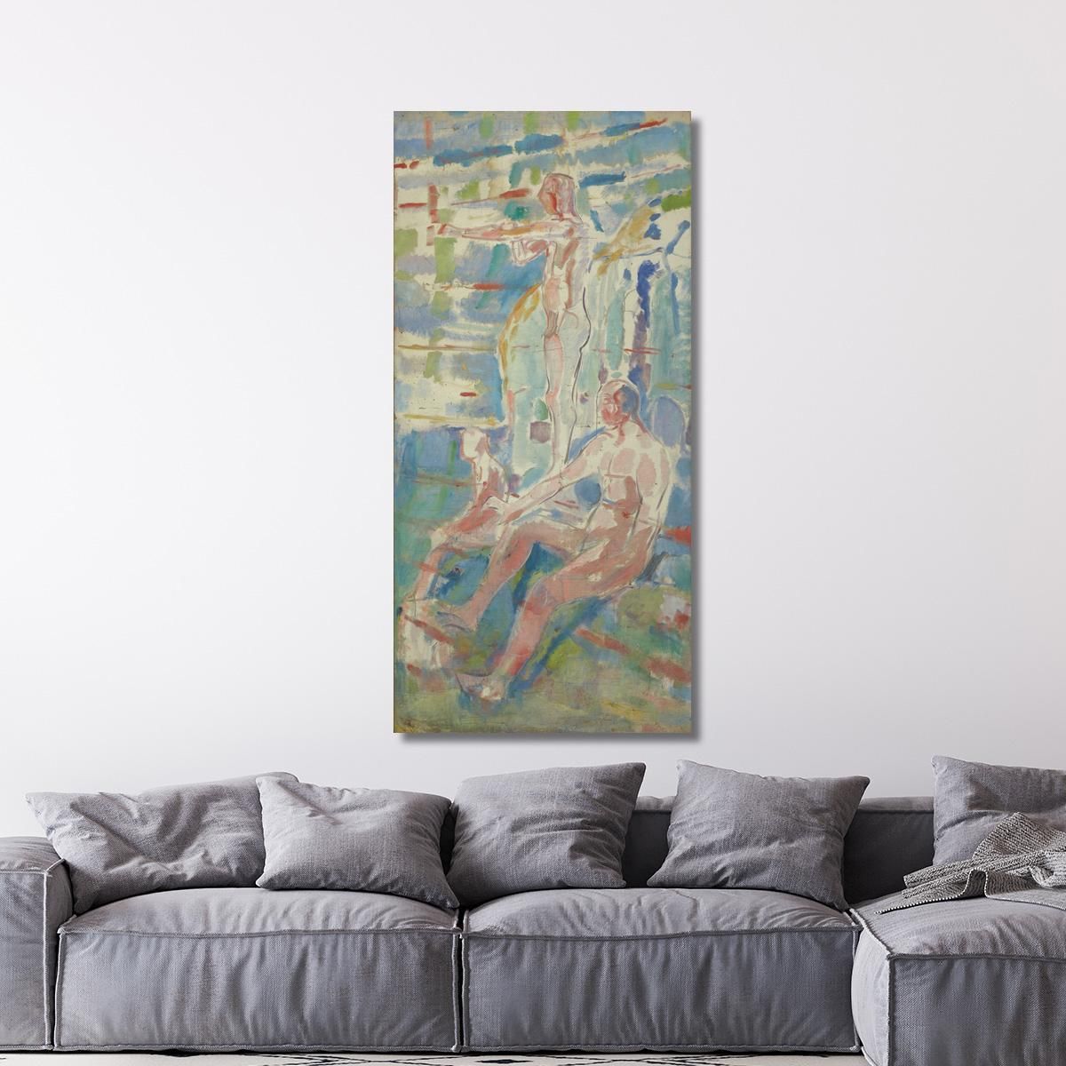 Gli Uomini Si Sono Rivolti Verso Il Sole Edvard Munch em197 quadro stampa su tela