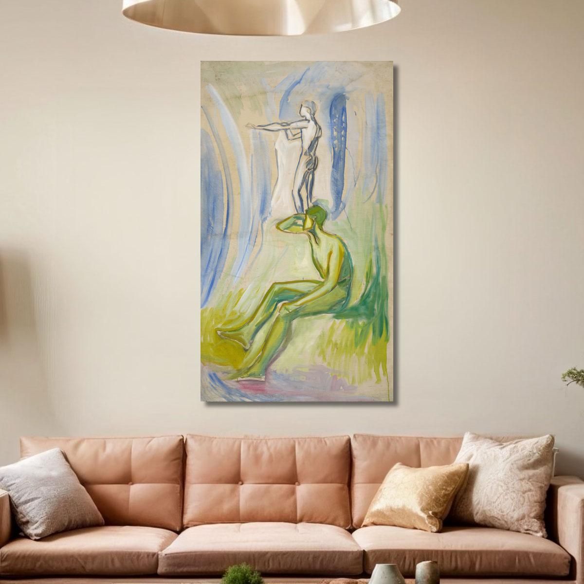 Uomini Che Si Rivolgono Verso Il Sole 2 Edvard Munch em198 quadro stampa su tela