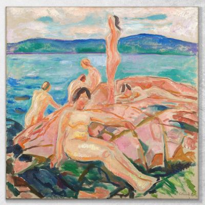 Hochsommer Edvard Munch, em202 drucken auf leinwand