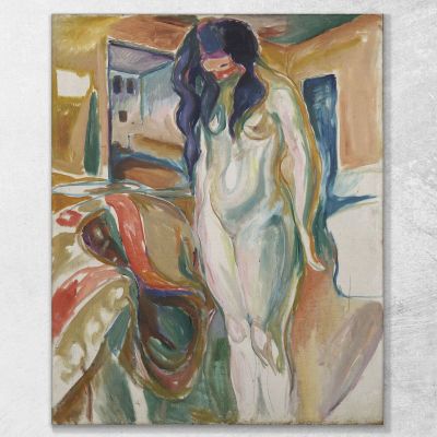 Modèle Par La Chaise En Osier Edvard Munch, em203 tableau impression sur toile