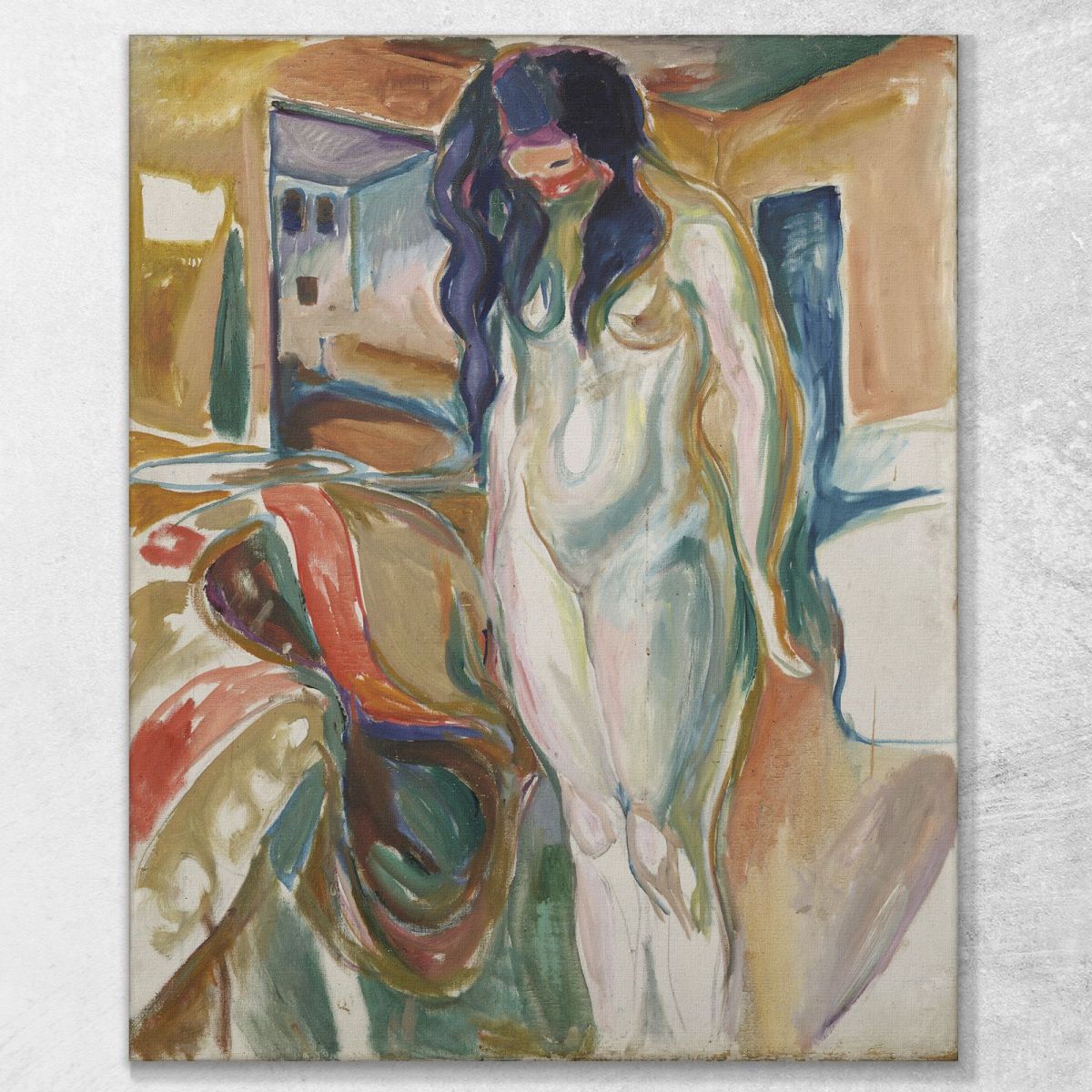 Modello Della Sedia In Vimini Edvard Munch em203 quadro stampa su tela