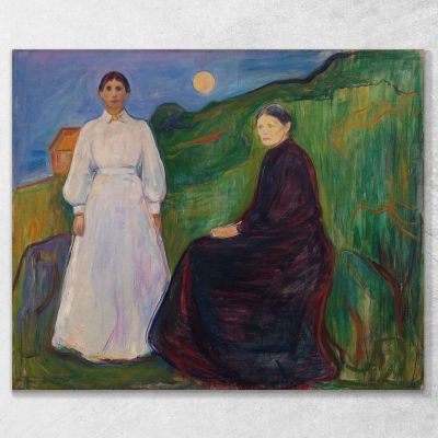 Madre E Hija Edvard Munch, em214 cuadro en lienzo