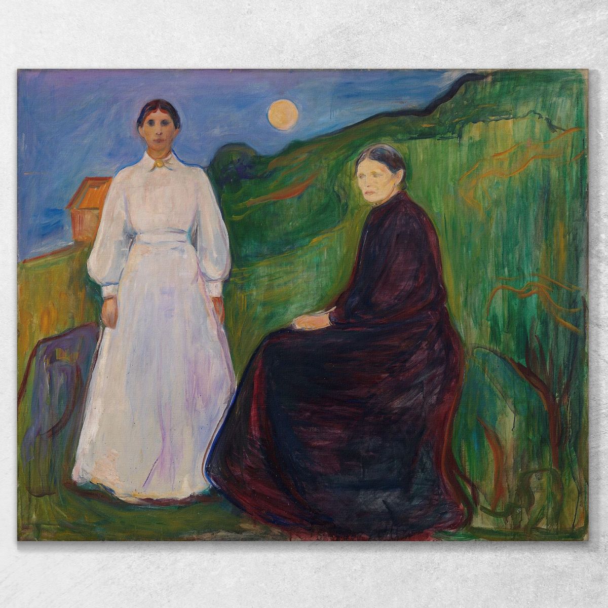 Madre E Figlia Edvard Munch em214 quadro stampa su tela