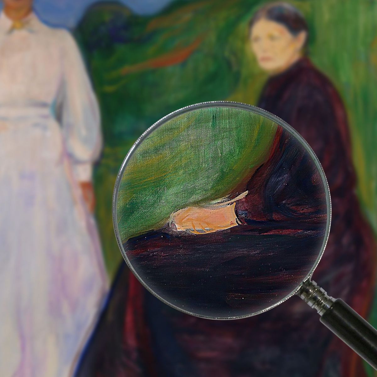 Madre E Figlia Edvard Munch em214 quadro stampa su tela