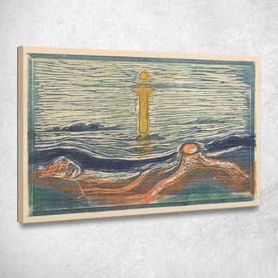 Riva Mistica Edvard Munch em217 quadro stampa su tela