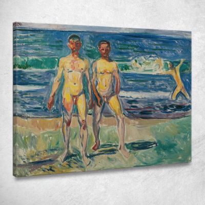 Uomini Al Mare Edvard Munch em218 quadro stampa su tela