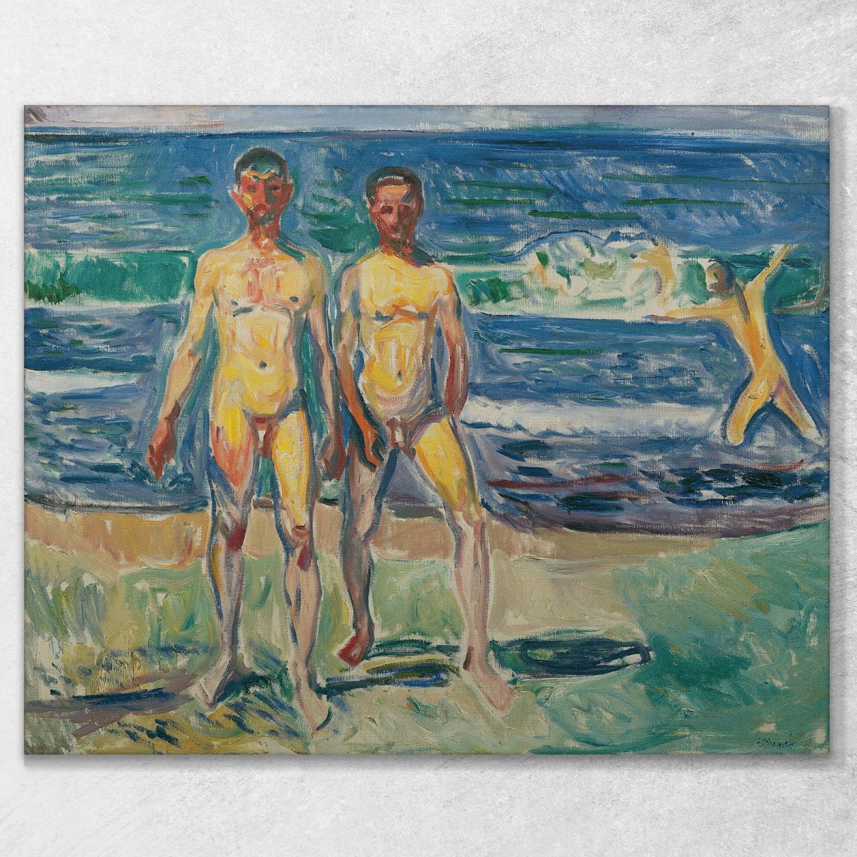 Uomini Al Mare Edvard Munch em218 quadro stampa su tela