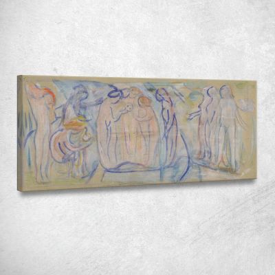 Figure Nude Edvard Munch em221 quadro stampa su tela
