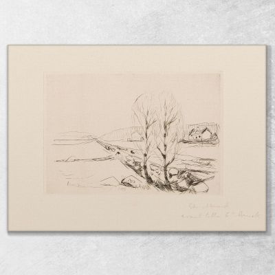 Paesaggio Norvegese Edvard Munch, em230 quadro stampa su tela