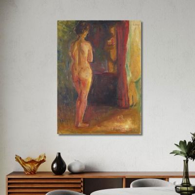 Nudo Davanti Allo Specchio Edvard Munch em232 quadro stampa su tela Nudo Davanti Allo Specchio Edvard Munch em232 quadro stampa su tela