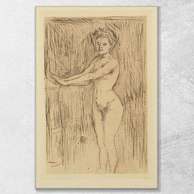 Modèle De Femme Nue Se Réchauffant Les Mains Edvard Munch, em234 tableau impression sur toile
