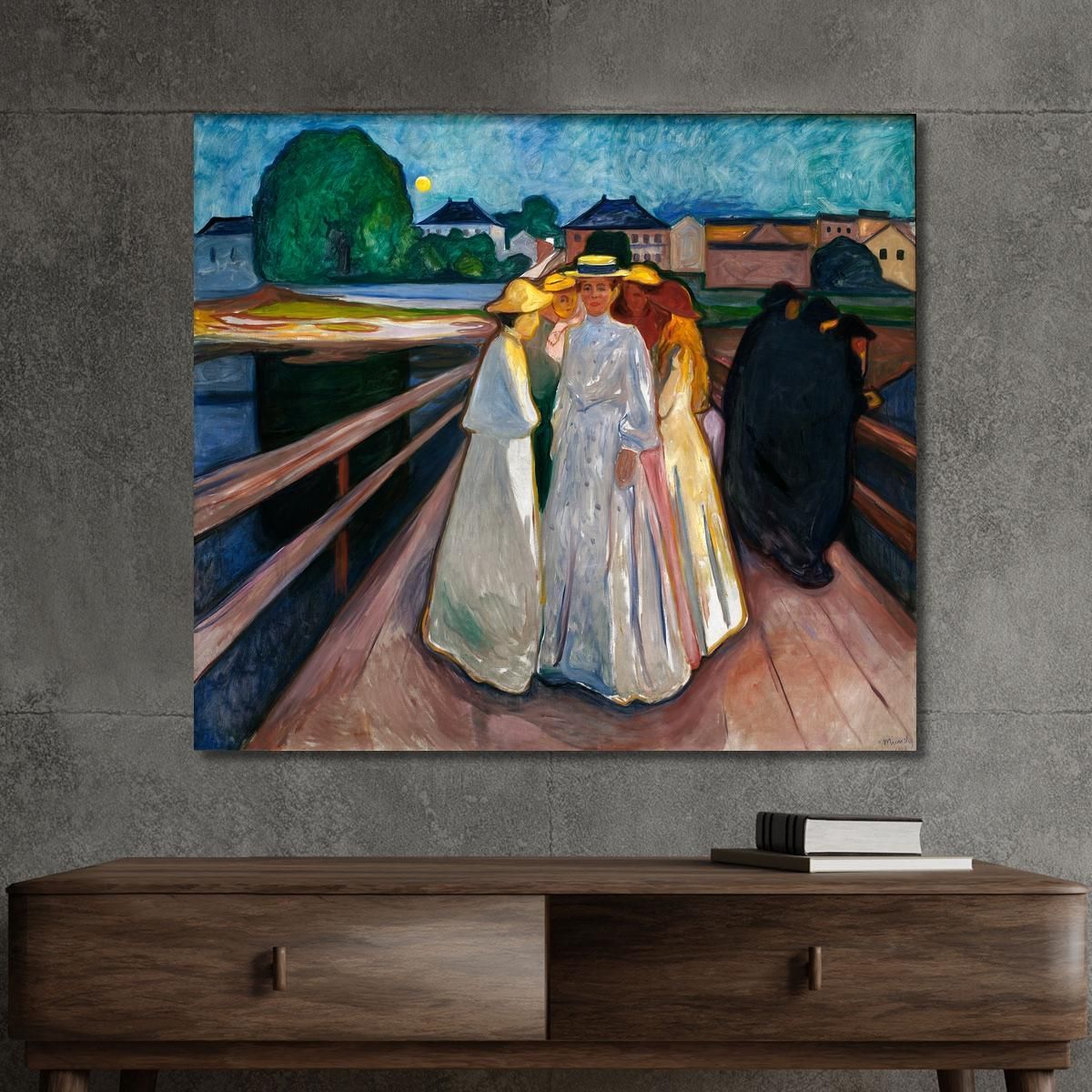 Sul Ponte Edvard Munch em240 quadro stampa su tela