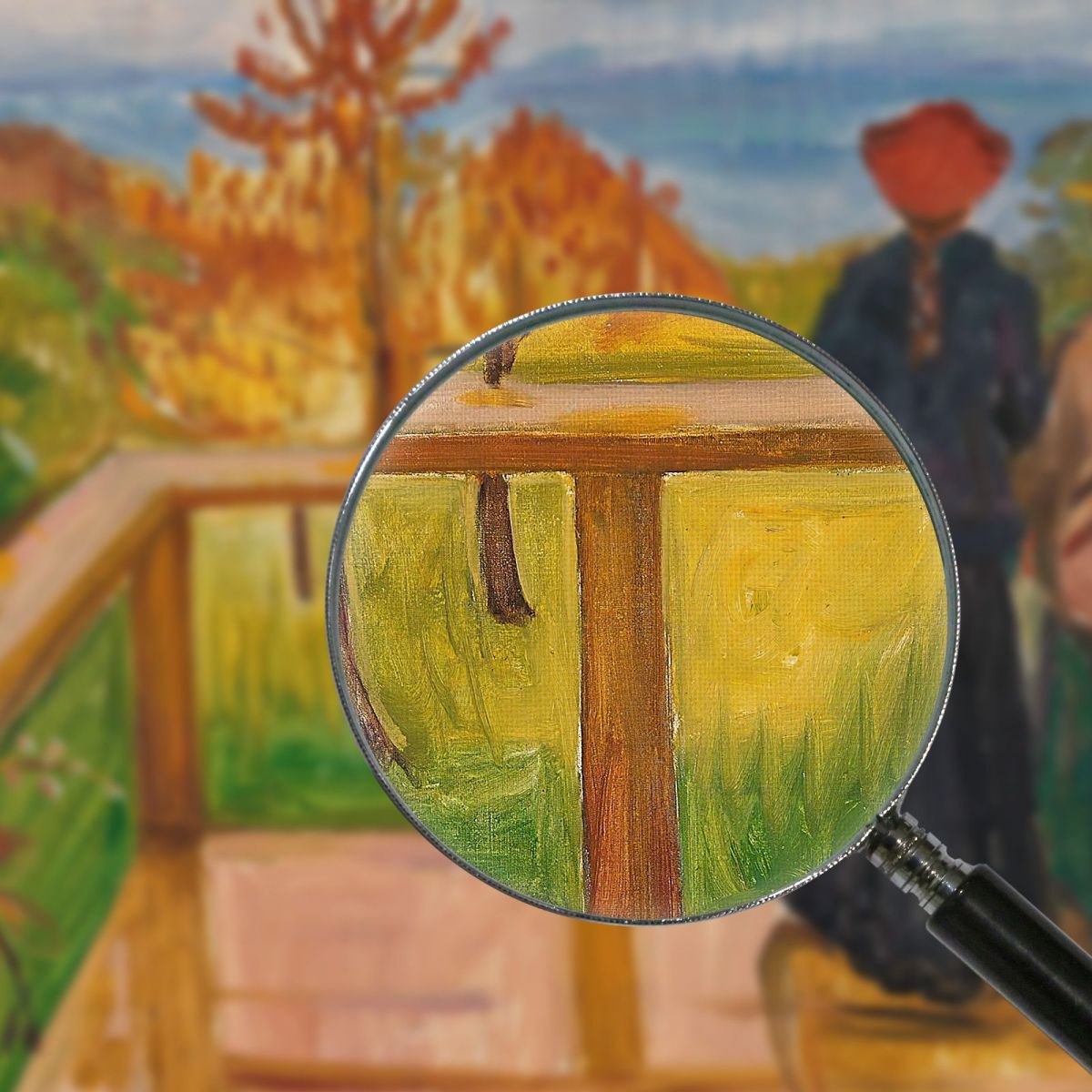 Sulla Veranda Edvard Munch em241 quadro stampa su tela