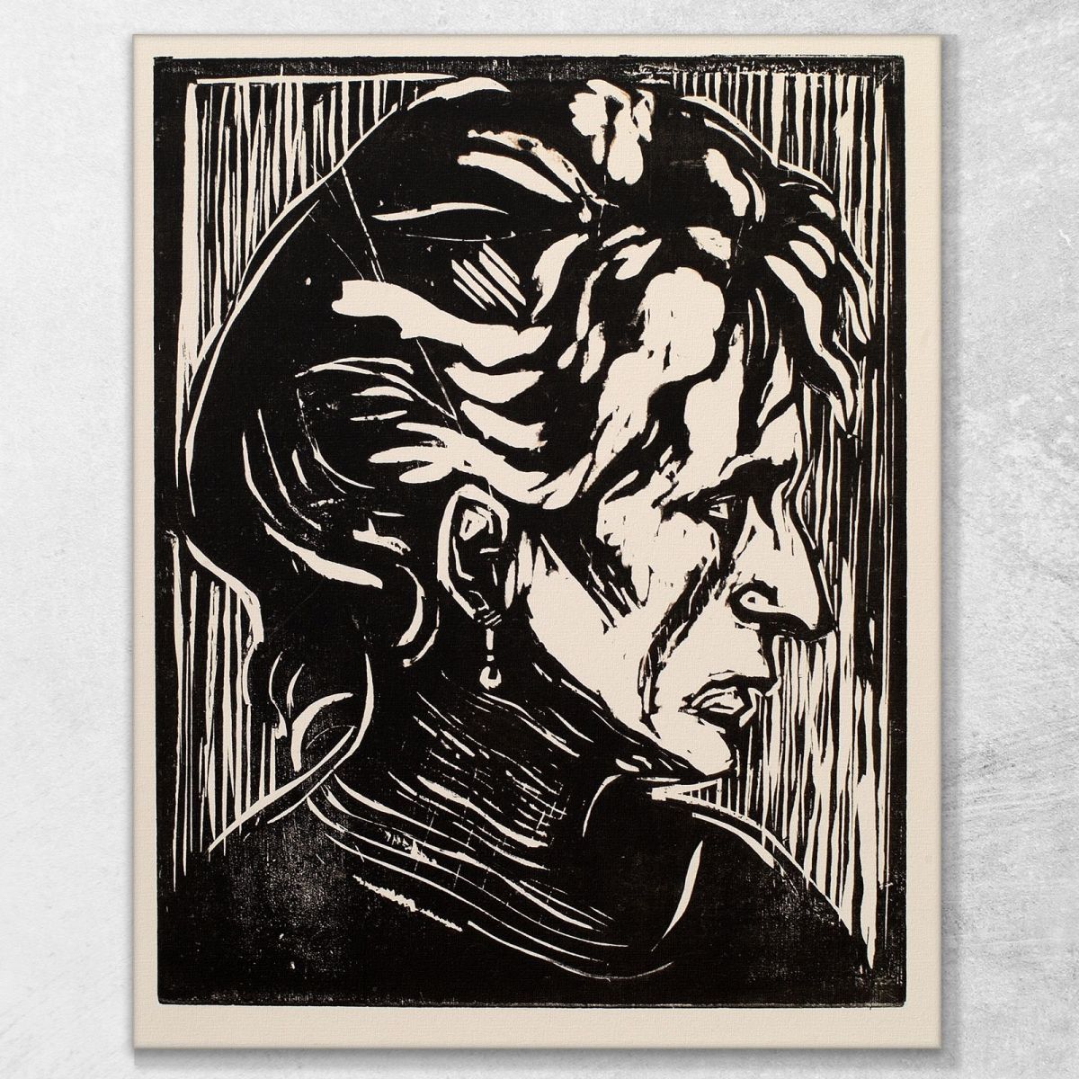 Ritratto Di Signora Anziana Studio Di Testa Edvard Munch em245 quadro stampa su tela