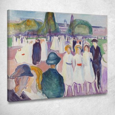 Passeggiata In Primavera Edvard Munch em255 quadro stampa su tela