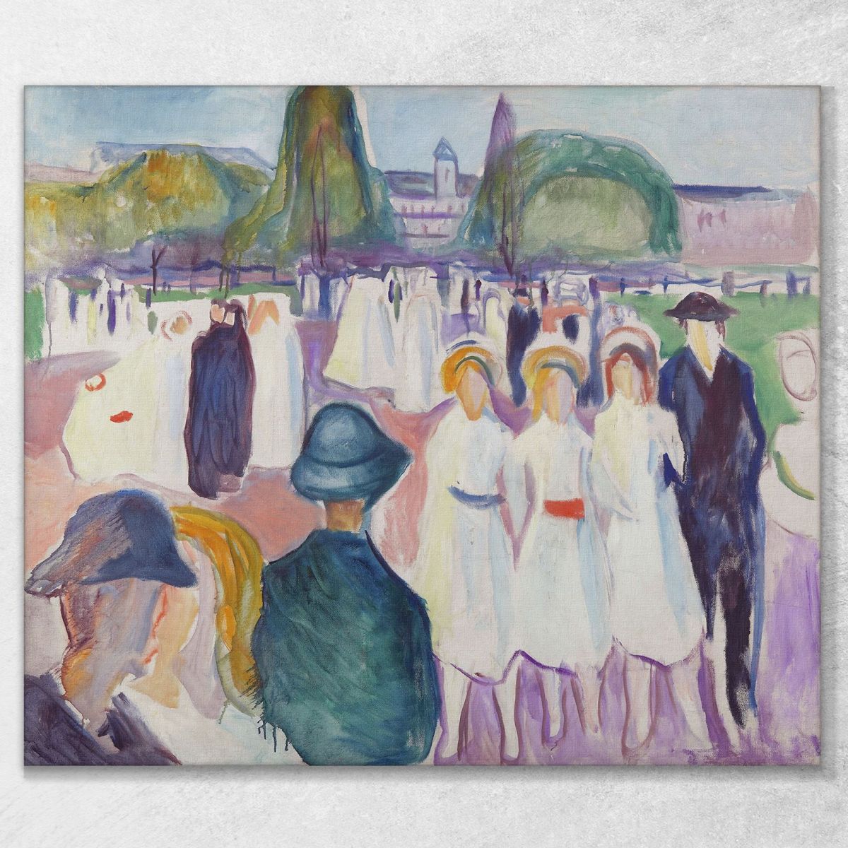 Passeggiata In Primavera Edvard Munch em255 quadro stampa su tela