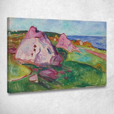 Red Rocks Di Åsgårdstrand Edvard Munch em259 quadro stampa su tela