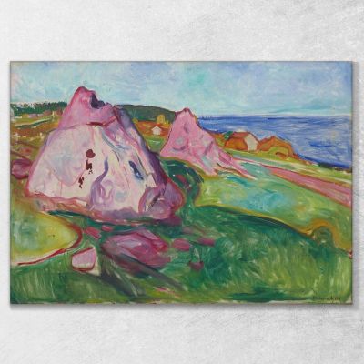 Red Rocks Di Åsgårdstrand Edvard Munch em259 quadro stampa su tela