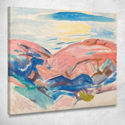 Rocce Rosse Edvard Munch em260 quadro stampa su tela