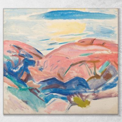 Rocce Rosse Edvard Munch em260 quadro stampa su tela