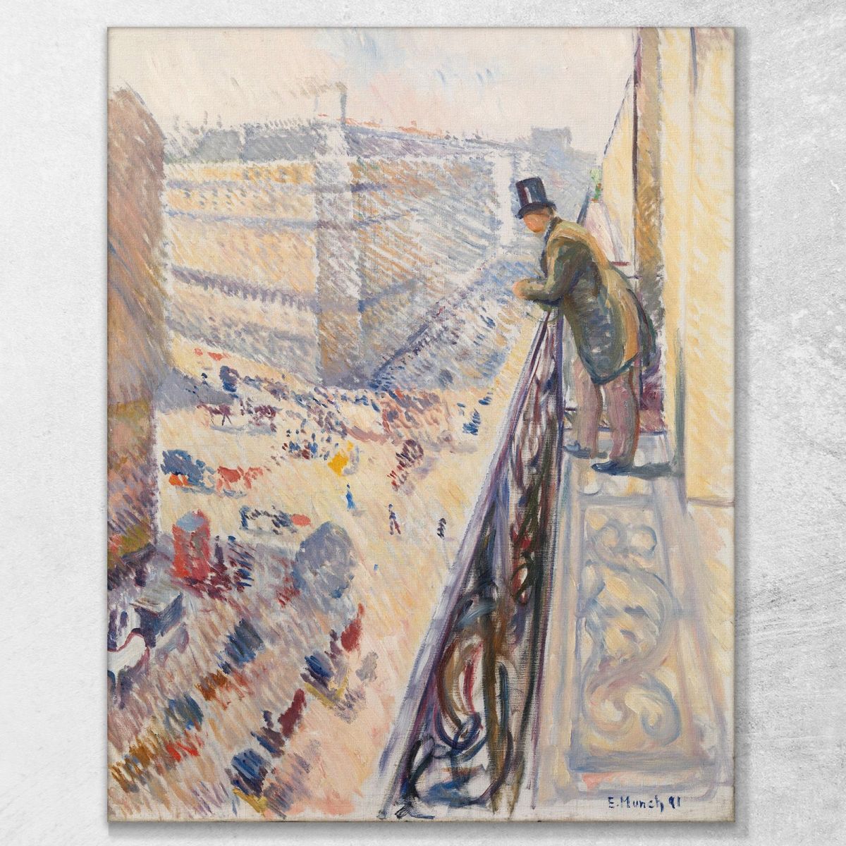 Rue Lafayette Edvard Munch em265 quadro stampa su tela