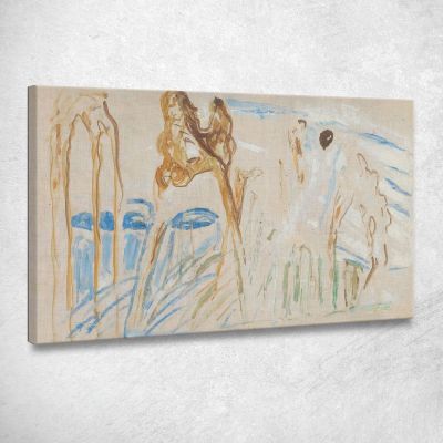 Bauli Robusti Nella Neve 2 Edvard Munch em266 quadro stampa su tela