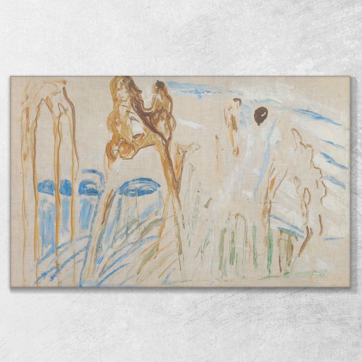 Bauli Robusti Nella Neve 2 Edvard Munch em266 quadro stampa su tela