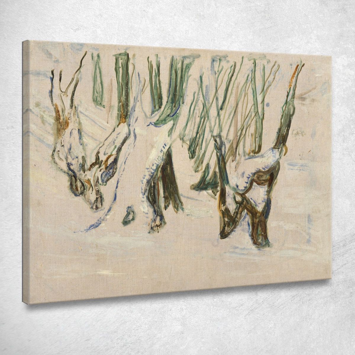 Tronchi Robusti Nella Neve Edvard Munch em267 quadro stampa su tela Tronchi Robusti Nella Neve Edvard Munch em267 quadro stampa su tela