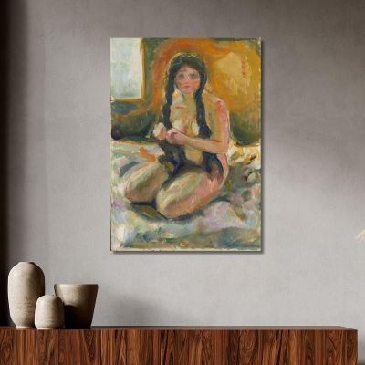 Nudo Seduto Edvard Munch em272 quadro stampa su tela Nudo Seduto Edvard Munch em272 quadro stampa su tela