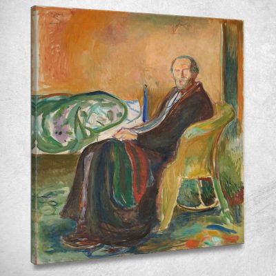 Autoritratto Con L'Influenza Spagnola Edvard Munch em277 quadro stampa su tela