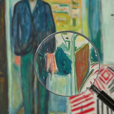 Auto Ritratto Edvard Munch em278 quadro stampa su tela