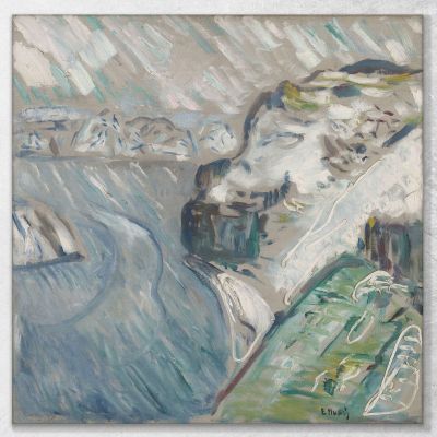 Schneesturm Am Meer Edvard Munch, em287 drucken auf leinwand