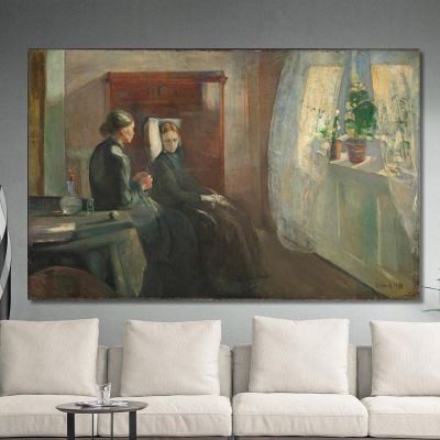 Primavera Edvard Munch em289 quadro stampa su tela Primavera Edvard Munch em289 quadro stampa su tela