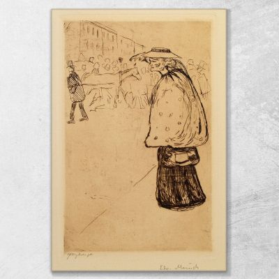Straßenfigur Die Seemannsbraut Edvard Munch, em291 drucken auf leinwand