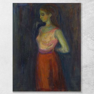 Studio Di Un Modello Edvard Munch em293 quadro stampa su tela