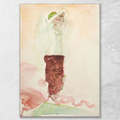 Stehender Halbwächter Edvard Munch, em297 drucken auf leinwand