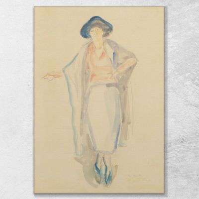 Donna In Piedi Con Cappello Lali Horstmann Edvard Munch em298 quadro stampa su tela