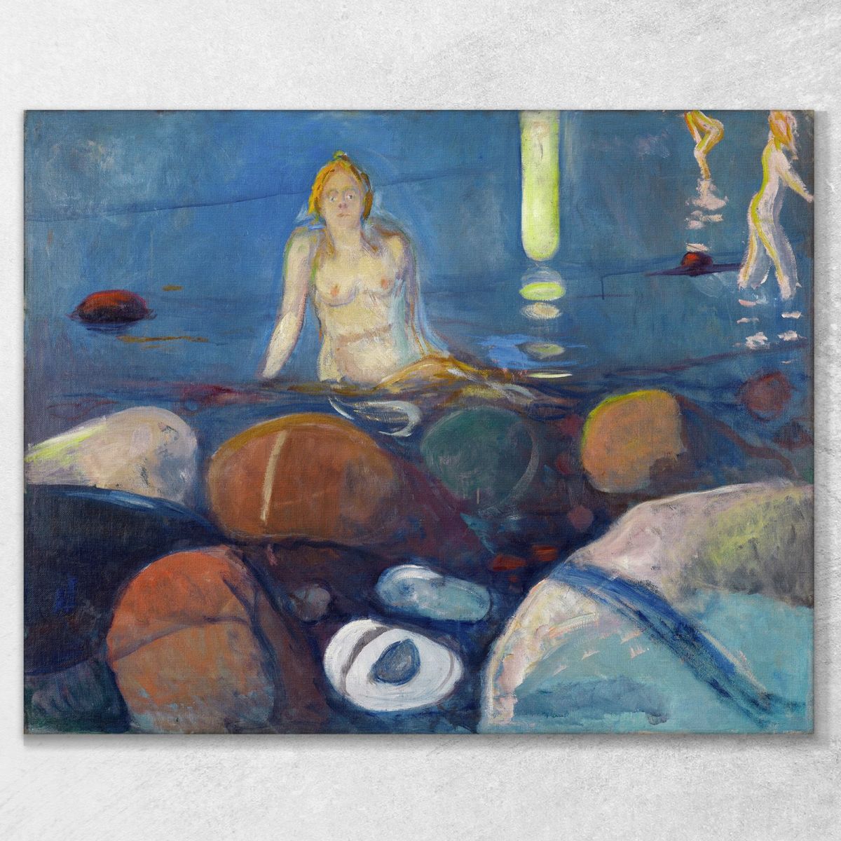 Notte D'Estate. Sirena Edvard Munch em300 quadro stampa su tela