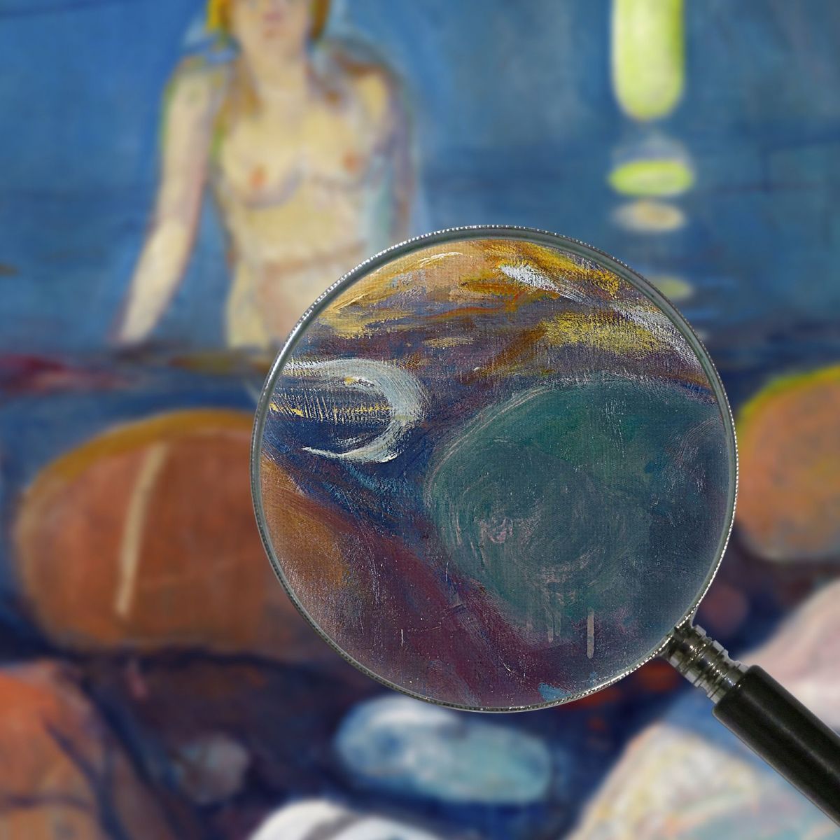 Notte D'Estate. Sirena Edvard Munch em300 quadro stampa su tela